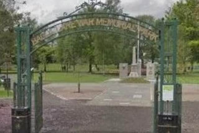 Ballyclare War Memorial Park. Pic by Google