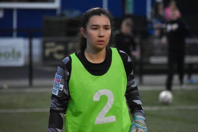 Coming on in the second half, Abbie Bickerstaff made her first team debut for Larne. Photo by: Jamie Brennan