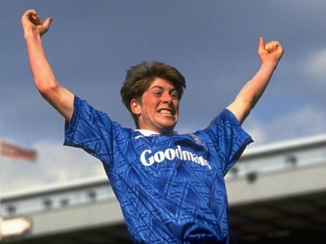 After Anderton progressed through the Blues youth ranks, he scored arguably one of the club's most historic goals against Liverpool in the FA Cup semi-final. After his time at Pompey he played for Spurs, Birmingham, Wolves and Bournemouth and gained 30 England caps.   Picture: Shaun  Botterill/Allsport