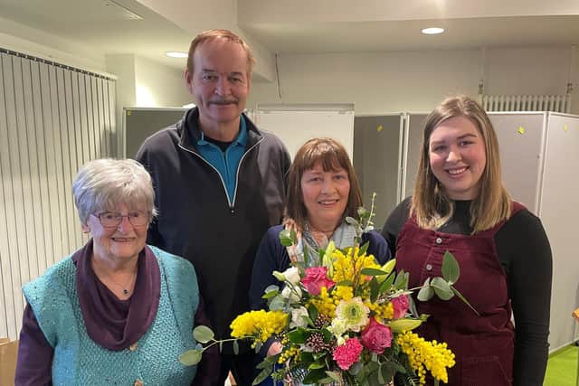 Isobel with her mum Eileen Brown, husband Martin and daughter Dr Melissa King.  (Missing from the photo is daughter Angela Turkington). Pic credit: SEHSCT
