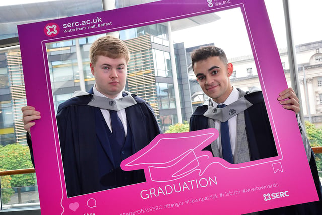 Ryan Scott and Luke Warrener (both from Lisburn) graduated with a Liverpool John Moores University BA Business Studies delivered at SERC.