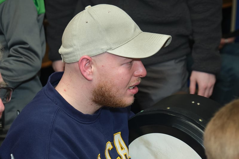In the beat on the Bodhran during The Loup Comhaltas Ceoltoiri Eireann, weekend of Traditional Music and Song as part of its 50th year Anniversary Celebrations.