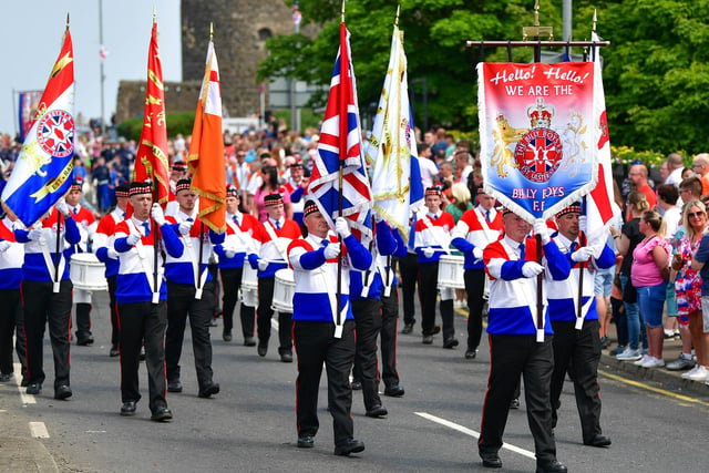 The parade makes its way through Carrickfergus.