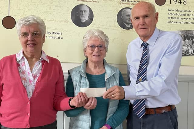 From left: Isobel Dunlop and Isobel Fleming from Evergreen Club, John Flynn from Rotary Club