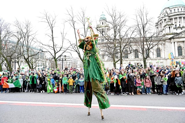 Thousands attended the annual St. Patrick's Day parade in Belfast city centre.