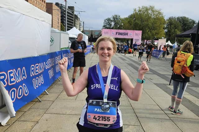 Pauline Duke at the Oslo Marathon. Credit David McGaffin