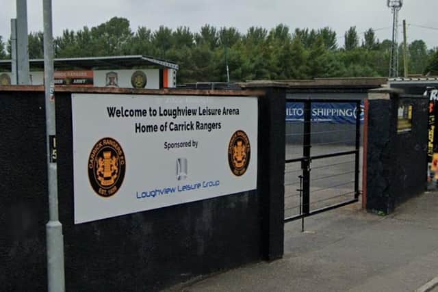 Carrick Rangers ground at Taylors Avenue. Picture: Google