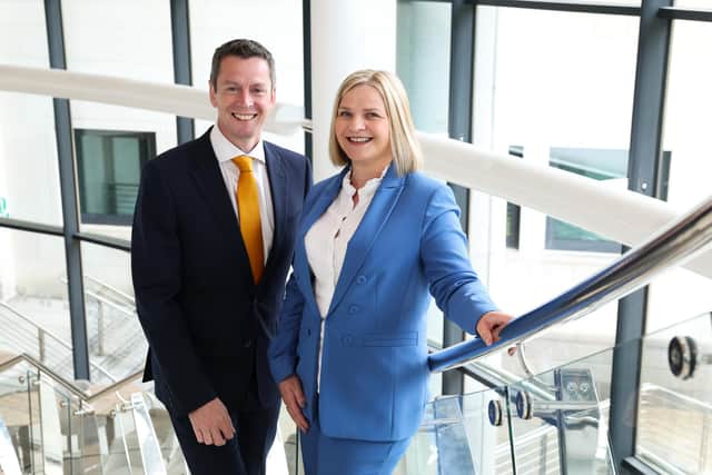 David Burns, Chief Executive of Lisburn & Castlereagh City Council and Caroline Magee, Director of Organisation Development and Innovation at Lisburn & Castlereagh City Council. Pic credit: Lisburn and Castlereagh City Council