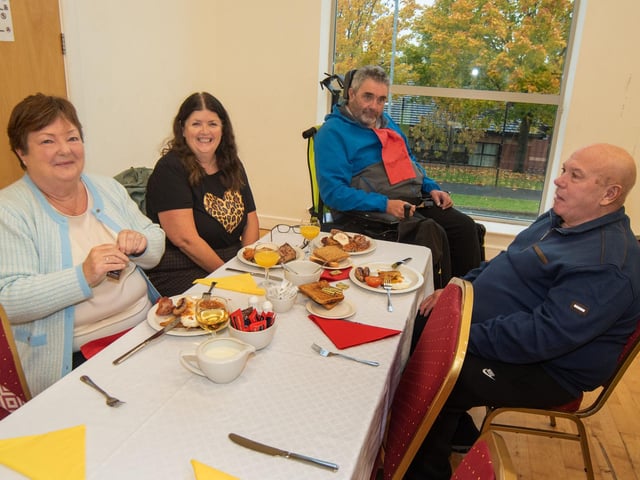 Supporting the Seagoe CLB Big Breakfast are from left, Yvonne Turner, Valerie and Chris Webb and Robert Turner.