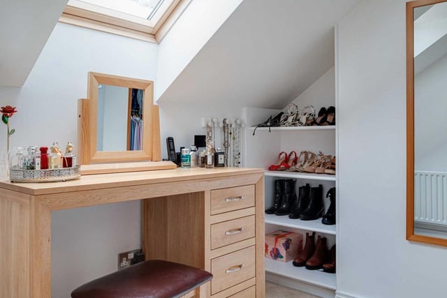 Dressing room off master bedroom.