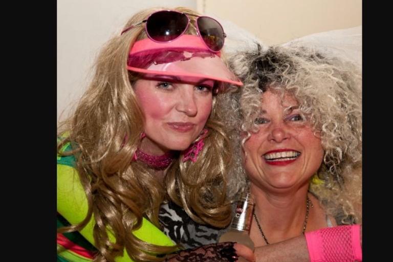 Shauneen Costigan and Fay Green recreating the spirit of the 80s.