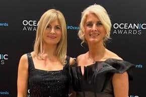Marian (right) pictured at the awards with her sister Anne Fullerton.