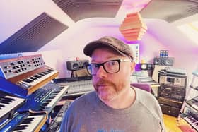 Simon Mills in his home studio