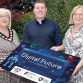 Pictured at the launch of the new Digital Future Programme: Lord Mayor Councillor Mary O’Dowd; David Pilkington, CEO Sentinus and Dette Hughes, EBR Programmes Manager.