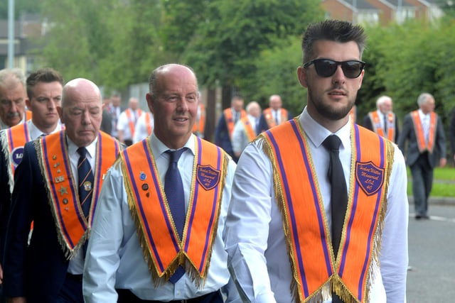 Looking smart during the Drumcree Sunday parade. PT27-244.