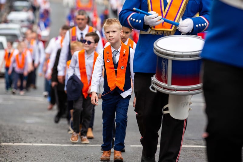 The Co Down Junior Orange Lodge parade took place in glorious sunshine at  Saintfield.
