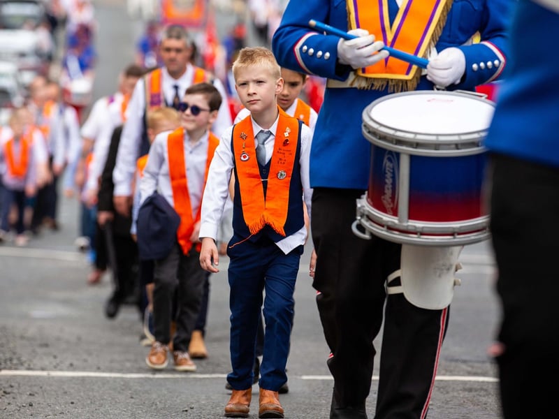 The Co Down Junior Orange Lodge parade took place in glorious sunshine at Saintfield.