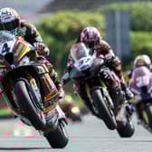 Michael Rutter, seen here leading James Hllier and Erno Kostamo at last year’s Briggs Equipment North West 200, has 97 race starts at the north coast event and is set to hit the 100th milestone during 2025 race week. Photo by David Maginnis/Pacemaker Press