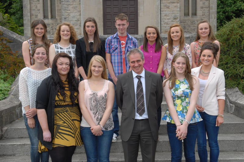 Some of the top GCSE achievers at St Killian's College in 2012. INLT 35-337-PR