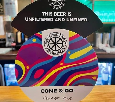 You can check out Come and Go at Crafty Beggars Ale House. This smooth and fruity pale ale is 4.1 percent and brewed by Twisted Wheel Brew Company. £3 on a Tuesday.