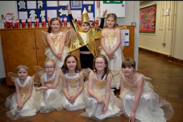 Some of the cast from Greenisland PS' 2014 Nativity play.