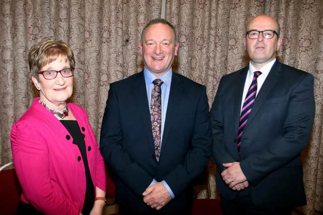 Mrs Heather Morrison (Clerk of Session: Armoy), Rev. Gary Glasgow, Mr Maurice Christie (Clerk of Session First Kilraughts)