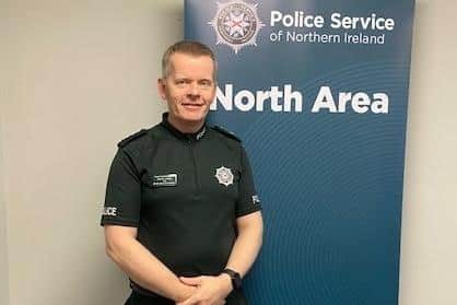 North Area Commander, Chief Superintendent Jeremy Lindsay looks back on a busy year for the PSNI and wishes residents a safe ad peaceful Christmas. Pic credit: PSNI