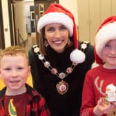 Chair of the Council, Councillor Córa Corry attended to sample the festive atmosphere during the Dungannon Christmas Lights Switch On festivities.
