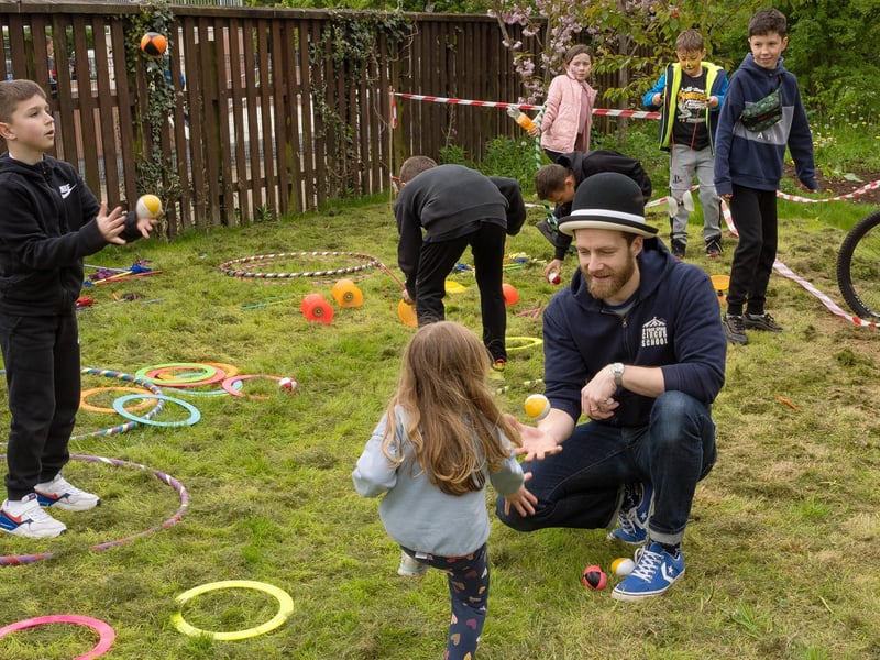Young people join in the fun at the People's Park.