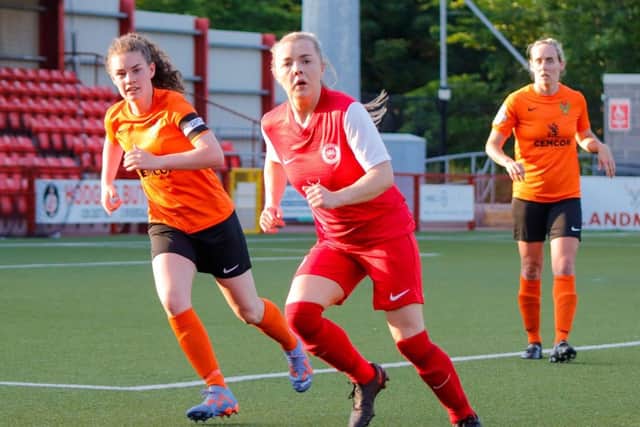 Hollie Johnston was on target as Larne Women landed their first home win in the league.