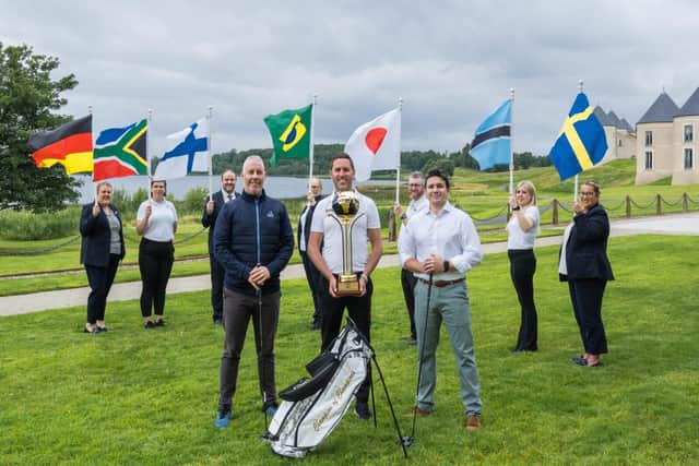 Barry McCauley, tournament organiser Michael Gallagher and Leo Nacer