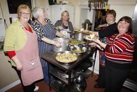 The hard workers in the kitchen at the Portrush Royal British Legion Senior Christmas dinner in 2010