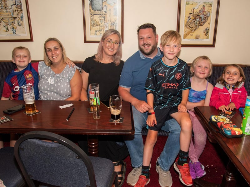 Some of the Daniel Wiffen fans who attended the watch party on Sunday evening. LM24-205.