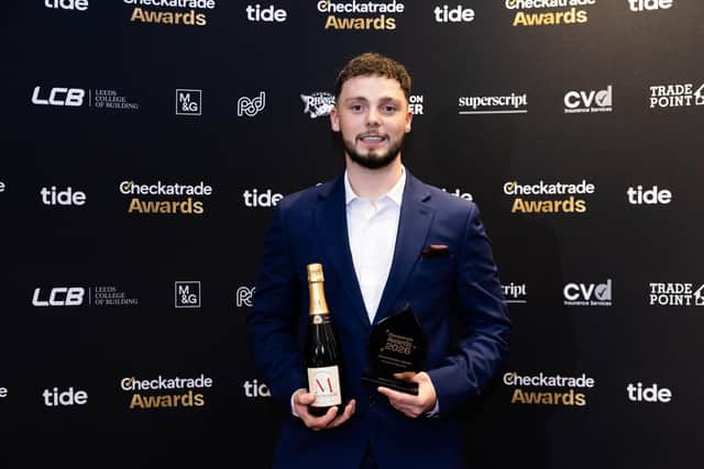 Lisburn’s Conor Doran of CD Plumbing and Heating named Plumber of the Year at the Checkatrade Regional Awards for North England, Northern Ireland and Scotland. Pic credit: Checkatrade
