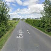 A stretch of the Ballynakilly Road, Coalisland between Coash Road and Moor Road was closed to allow emergency services to deal with the two-vehicle collision | Google