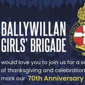 Ballywillan Girls' Brigade is to mark its 70th anniversary. Credit Ballywillan GB
