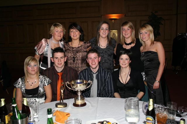 The Clann Eireann ladies football team members and friends at the club dinner in 2007.