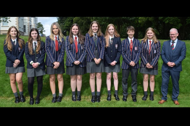 Pupils who attained at least five A stars in their GCSE exams at Coleraine Grammar School.