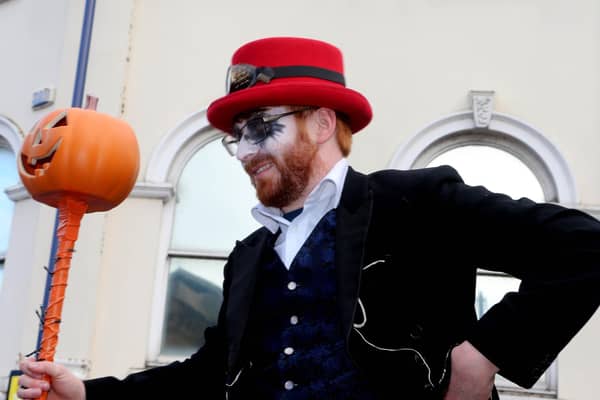 Having a Halloween hooley in Coleraine as part of the Business Improvement District's series of ghostly goings-on for the holidays