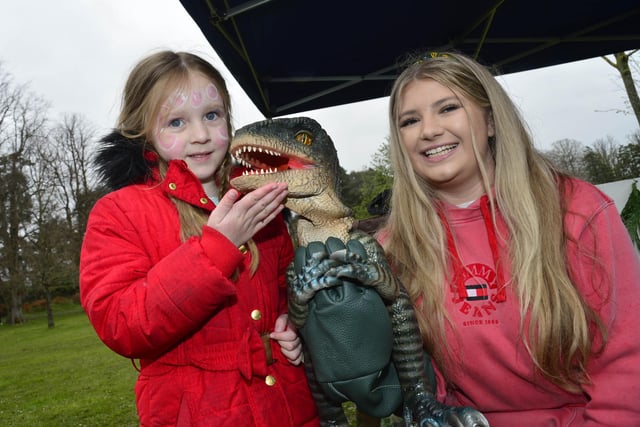 Exploring the world of the dinosaurs at the Mayor's Parade and Fun Day