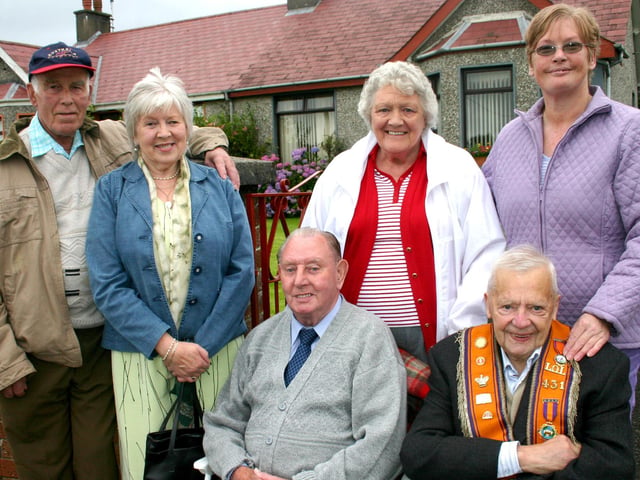 Some of those who were watching the 200712th demonstrations in Ballymoney.