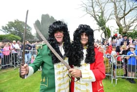 The Sham Fight between King William and King James and the large-scale procession through Scarva - hosted by Sir Knight Alfred Buller Memorial RBP 1000 - is firmly established as a unique cultural event in Northern Ireland.  Picture credit:  Arthur Allison / Pacemaker Press