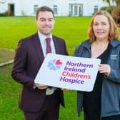 Eddie McKeever, managing director of McKeever Hotel Group and Amanda Connolly, of NI Children's Hospice. (Pic: Contributed).