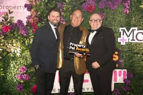 James Hagan (centre) with the accolade for Best Property Marketing Campaign at the inaugural Property Pal Awards.