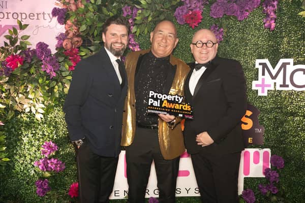 James Hagan (centre) with the accolade for Best Property Marketing Campaign at the inaugural Property Pal Awards.
