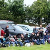 All in a row, some of the many fans of the Armoy Road Races from 2022. Credit Stephen Davison Pacemaker Press