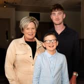 Sara McSherry and her sons Cody and Matthew pictured at the Seagoe Hotel on Mother's Day. PT11-263.
