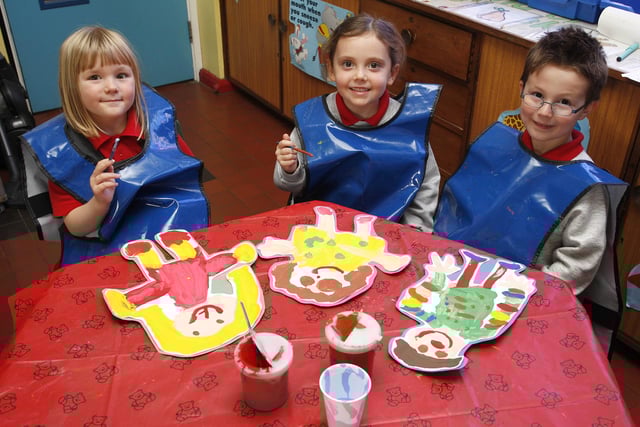 PAINT THIS FUN...Eve, Molly and Daniel painting in DH Christie P1 in 2009