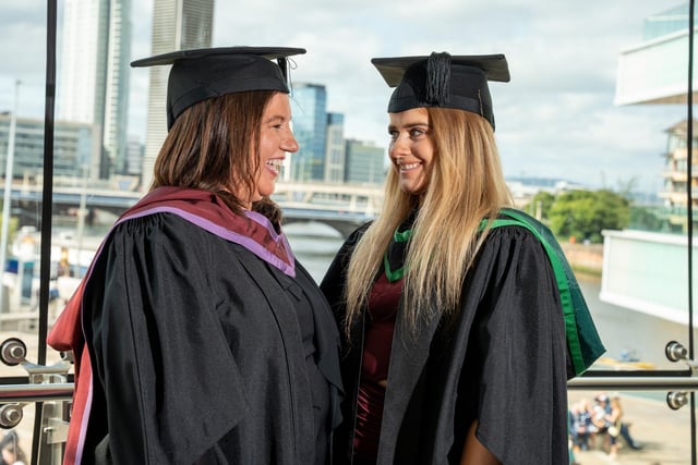 Enjoying the special occasion for Ulster University Business School graduates.