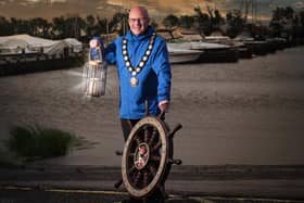 Council Chair, Councillor Dominic Molloy lights up the way to Lumarina at Ballyronan Marina, taking place Saturday, August 19. Credit: Mid Ulster Council